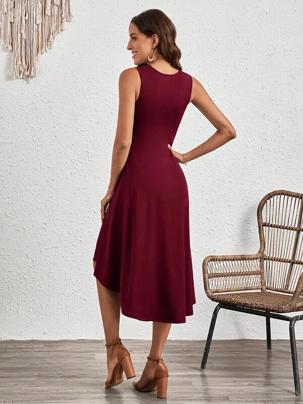 Vestido Feminino Curto Plissado na Lateral Amour