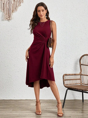 Vestido Feminino Curto Plissado na Lateral Amour