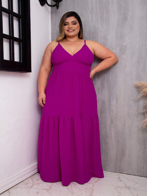 Vestido Feminino Longo Plus Size Mademoiselle