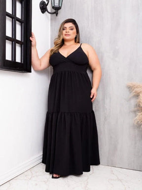 Vestido Feminino Longo Plus Size Mademoiselle