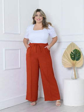 Calça Feminina Pantalona Plus Size Élegance