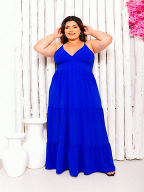 Vestido Feminino Longo Plus Size Mademoiselle