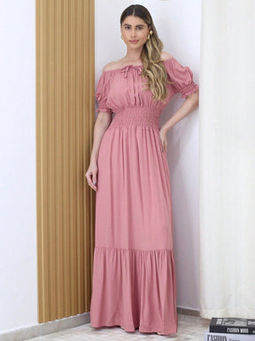 Vestido Feminino Longo com forro e elástico Princess