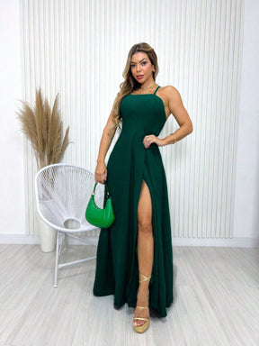 Vestido Feminino Longo com Fenda Mariah