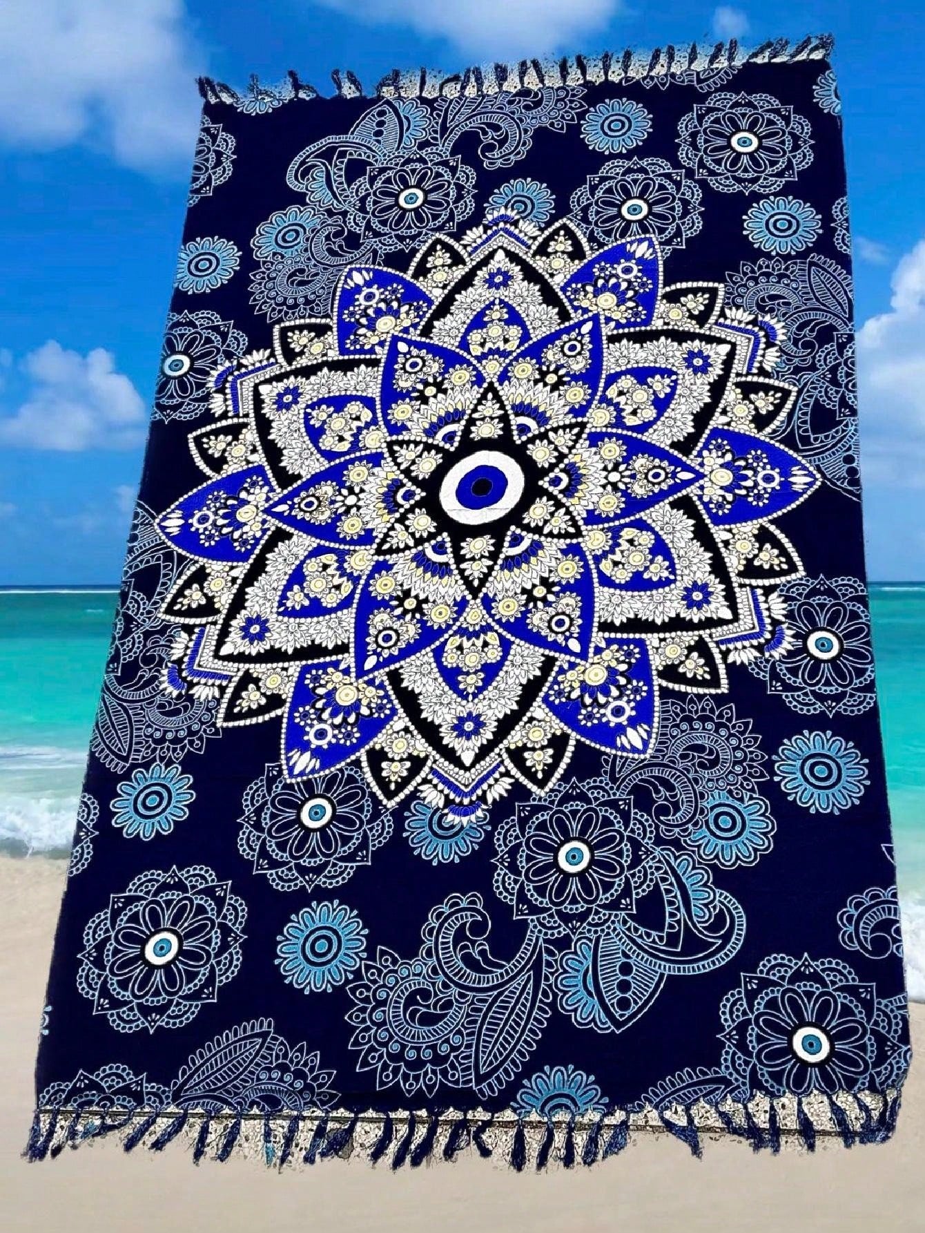 Saída de Praia Estampada Confortavél Tricozhu