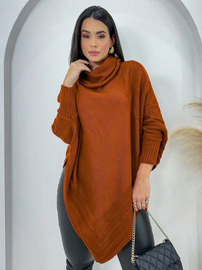 Blusa Feminina Poncho Tricot Althea