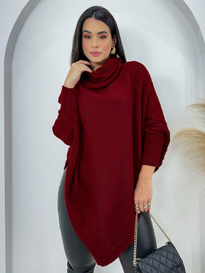 Blusa Feminina Poncho Tricot Althea