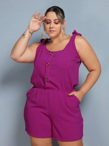 Macaquinho Feminino Plus Size Mademoiselle