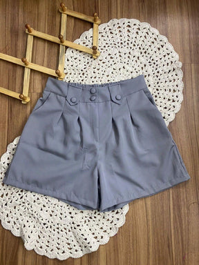 Short Feminino Alfaiataria Plus Size Élegance