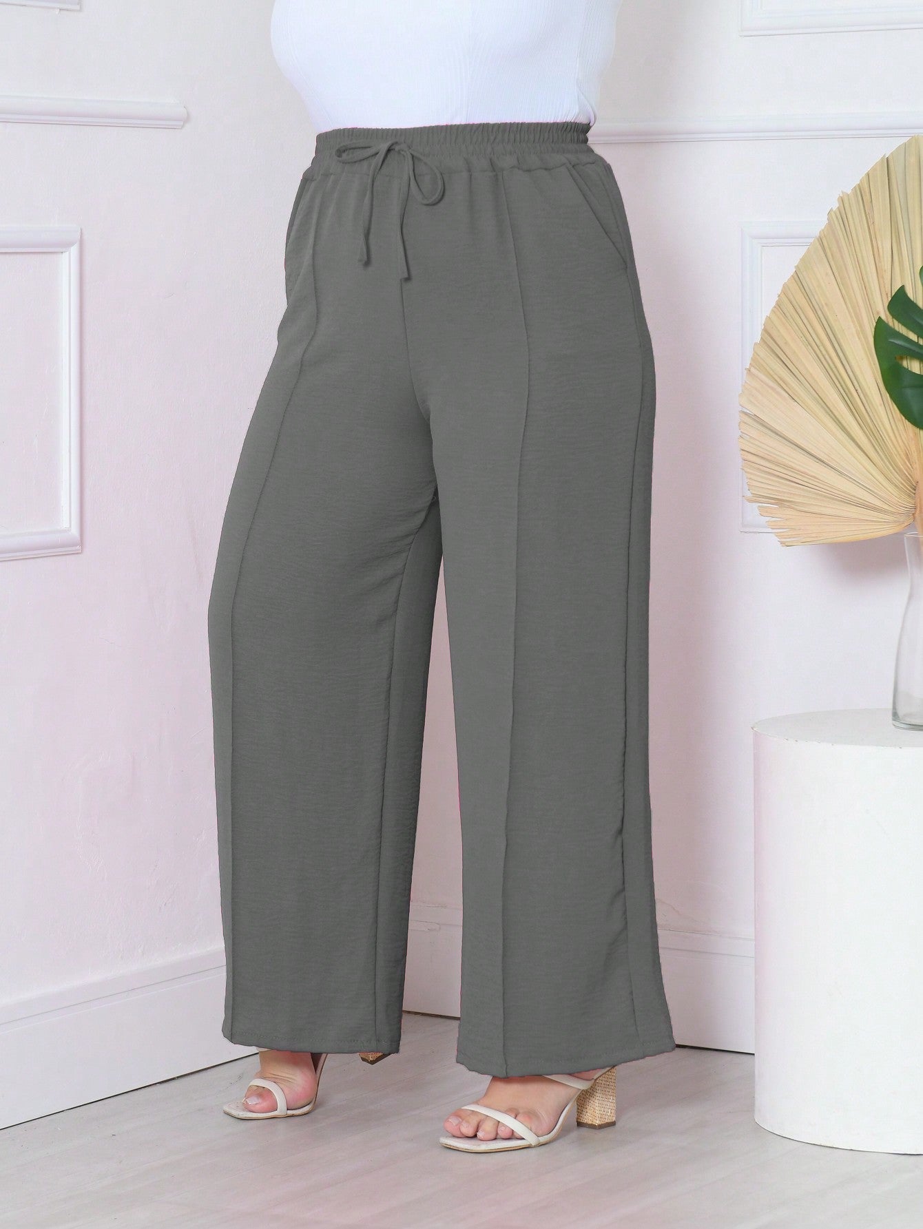 Calça Feminina Pantalona Plus Size Élegance