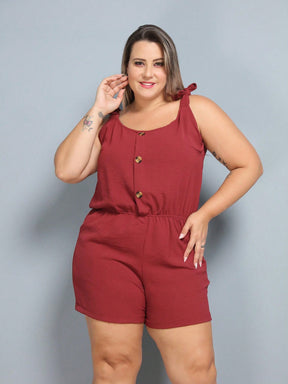 Macaquinho Feminino Plus Size Mademoiselle