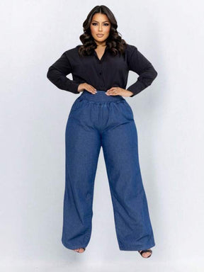 Calça Feminina Plus Size Elástico e Bolso Confortável Vogue