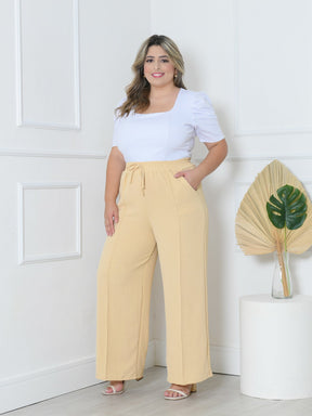 Calça Feminina Pantalona Plus Size Élegance