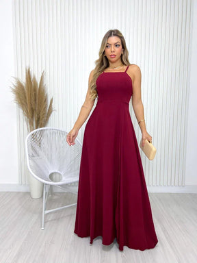 Vestido Feminino Longo com Fenda Mariah