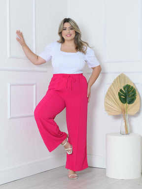 Calça Feminina Pantalona Plus Size Élegance