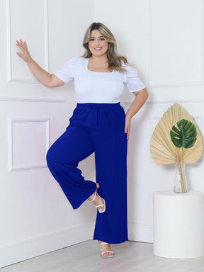 Calça Feminina Pantalona Plus Size Élegance