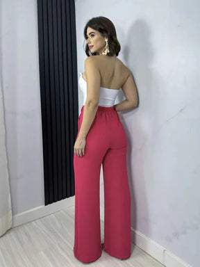 Calça Feminina Pantalona Alfaiataria com Bolso God King