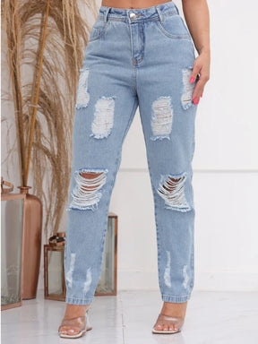 Calça Feminina Jeans Estilo Rasgos