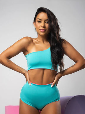 Biquíni Feminino Dupla Face Duas Cores Hot Pant Fitness