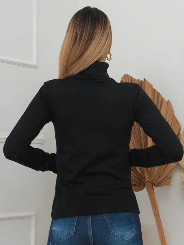 Blusa Feminina Lã Cashmere Cacharrel Gola Alta French